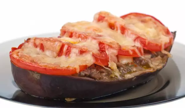 Stuffed Eggplants with Vegetables and Feta Cheese
