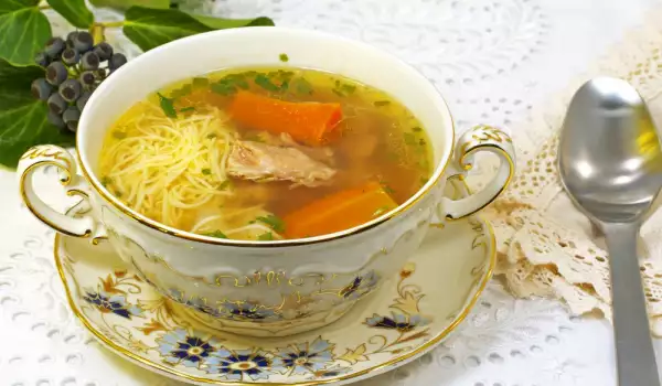 Beer Soup with Pork and Noodles