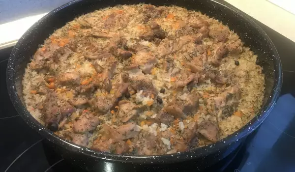 Juicy Pork with Rice in the Oven