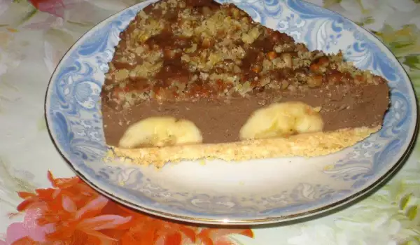Cocoa Cake with Bananas without Baking