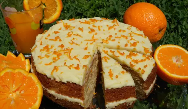 Cake with Oranges and Glaze