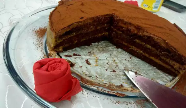 Cake with Tahini Halva and Caramel