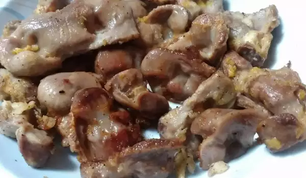 Chicken Gizzards with Butter and Garlic