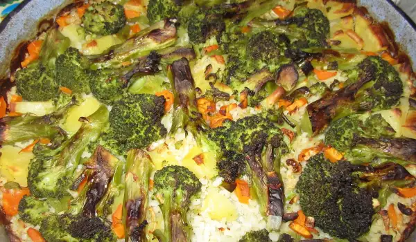 Baked Broccoli with Rice