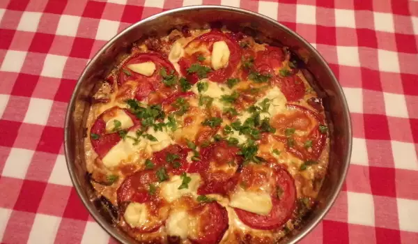 Tasty Vegetable Casserole with Processed Cheese